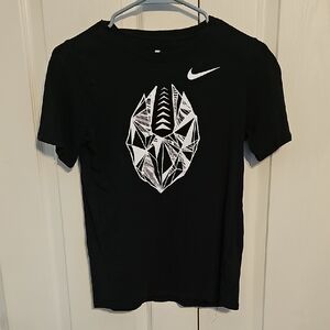 Nike Black Tee with White Abstract Design